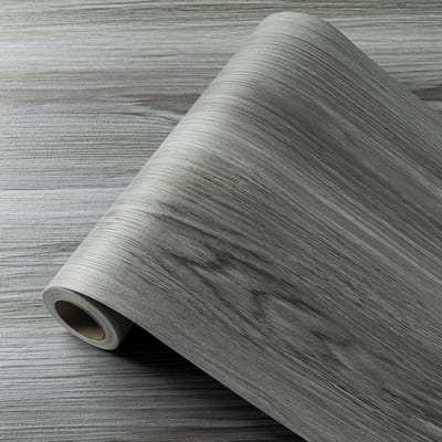 Dailygoods- Vinylvloeren zelfklevend - Waterdicht - Vloertegels - PVC - Donkergrijs hout - 30 x 1000 cm (rol)