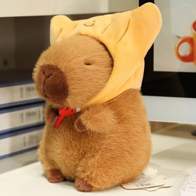 Nieuwe Toast Croissant Capybara Pluche Pop Zacht Knuffeldier Speelgoed Schattige Kamerdecoratie Cadeau 11cm