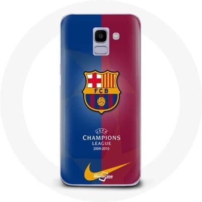 Hoesje voor Samsung Galaxy J6 2018 FC Barcelona Logo Voetbalteam