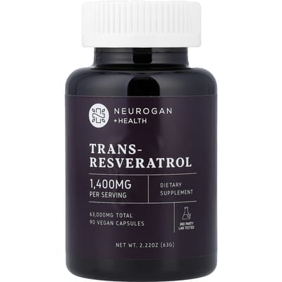 Neurogan Health, Trans-Resveratrol, 90 Plantaardige Capsules (700 mg per capsule)