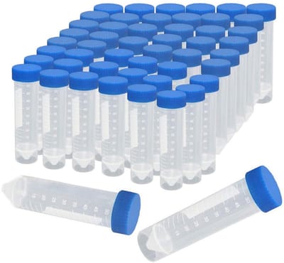50 stuks 50 ml centrifugebuizen met deksels - Duidelijke reageerbuizen met gemarkeerde schaalverdelingen