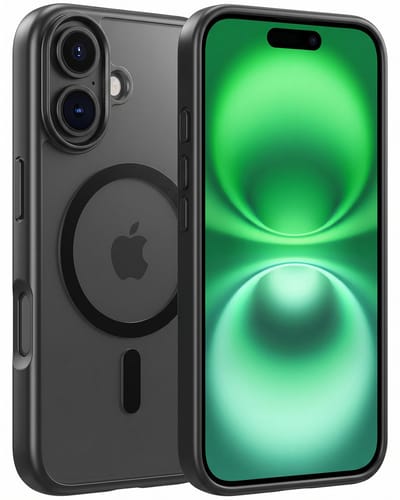 Hoesje Geschikt voor Apple iPhone 16 - Magsafe Compatible - Sterk & Shockproof - Back Cover - Shock Proof Case - Telefoon Hoes Shockproof - Zwart