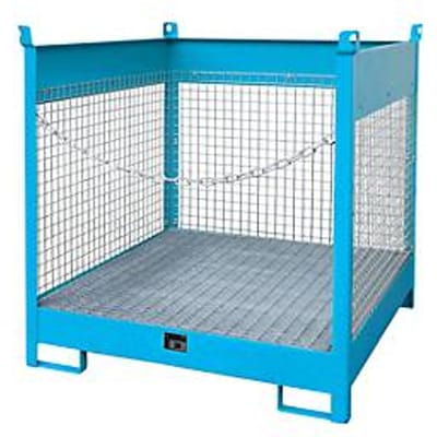 Stapelpallet voor vaten Bauer FSP-4 D, voor 4 x 200 l vaten, blauw