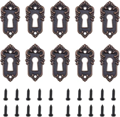 Dailygoods- Sleutelgat Dekselhouder Antiek - 10 Stuks - Brons