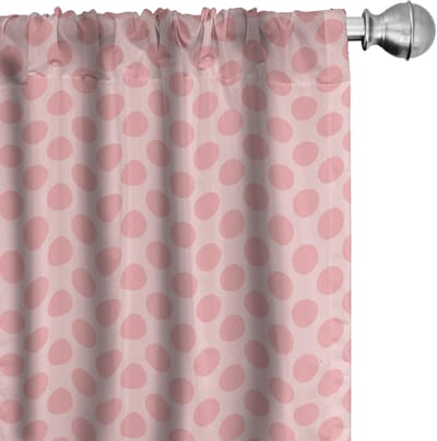 ABAKUHAUS – Poederroze Gordijnen – 2x75x245 cm – Microvezel, halfdonker