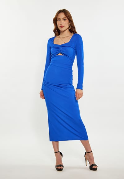 Faina Jurk Dames KONING BLAUW