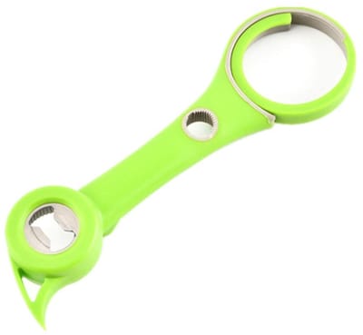 Dailygoods- Multi-opener 6-in-1 - Flesopener - Blikopener - Veilig openen van kroonkurken - Conservenopener - Ergonomische handgreep