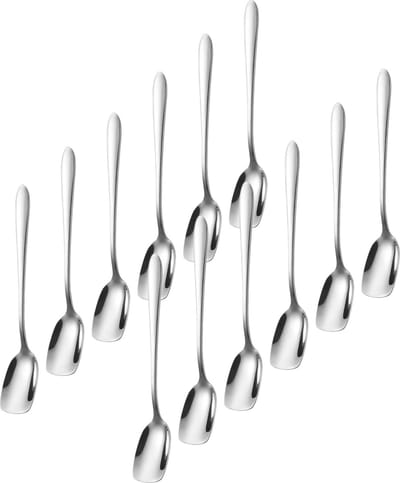 House of Husk Theelepels Set - Theelepeltjes - Koffielepels - Koffielepeltjes - RVS - 13cm - 12 Stuks - Zilver