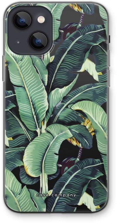 Case Company® - Hoesje geschikt voor iPhone 13 mini hoesje - Bananenbladeren - Soft Cover Telefoonhoesje - Bescherming aan alle Kanten en Schermrand