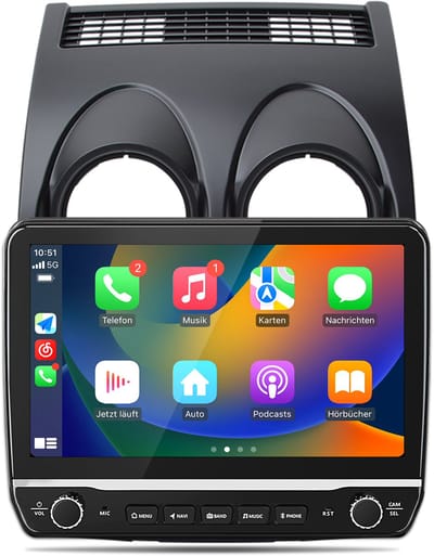 Junsun Android 15 Autoradio Geschikt voor Nissan Qashqai J10 (2007-2016) , 2GB+64GB, Draadloze CarPlay & Andriod Auto, DAB+, GPS-Navigatie, WIFI, Bluetooth, RDS, FM, SWC, 10.1-inch Touchscreen, DSP, Quad-core processor
