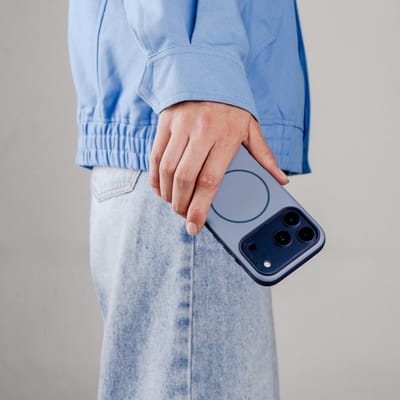 imoshion Hoesje - Geschikt voor iPhone 14 / 13 - Color Backcover met Thin geschikt voor MagSafe Ring - Donkerblauw