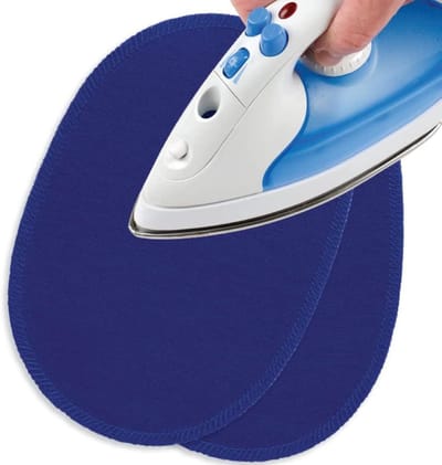 Opstrijkbare patches - Jersey reparatie - Kleding herstellen - Thermo-klevend - 16x11cm 2 stuks - Blauw