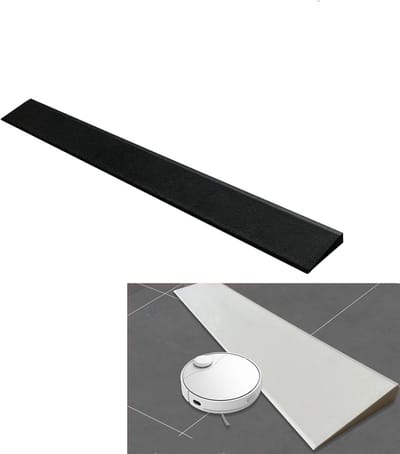 Rolstoelhelling - Drempelhulp Kunststof - Robotstofzuiger Gebruik - Antislip Oppervlak - 3cm Hoogte - Zwart