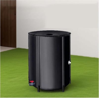 Opvouwbaar Regenvat - Wateropvanger PVC - Tuin Irrigatie - Hitteverzegelde Verbindingen - 50 Liter Capaciteit - Zwart