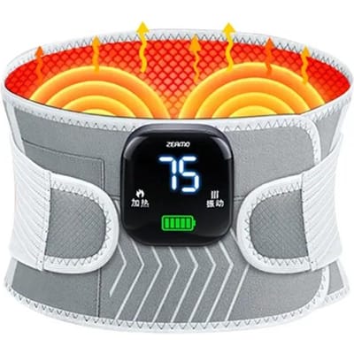 Roodlicht Verwarmende Massage Tailleband, Elektrische Verwarmde Taille Massager, Bevordert Bloedcirculatie voor Rugpijn Verzorging grijze kleur