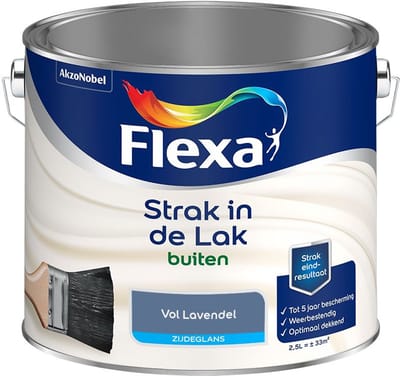 Flexa - Strak In De Lak Buitenlak Zijdeglans - Vol Lavendel - Mengverf - 2,5 L