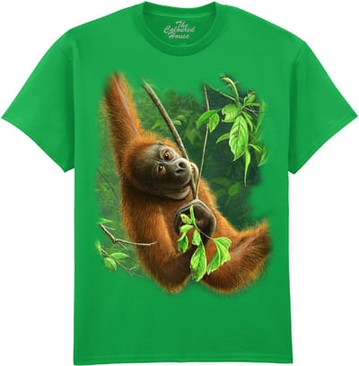 Orangoetan Hanging Orangutan The Coloured House T-shirt M