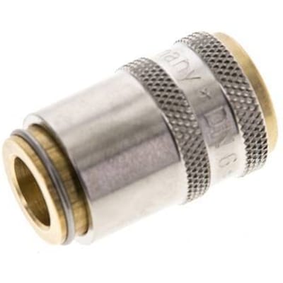 Messing DN 6 Tempereerkoppeling Snelkoppeling D9 mm