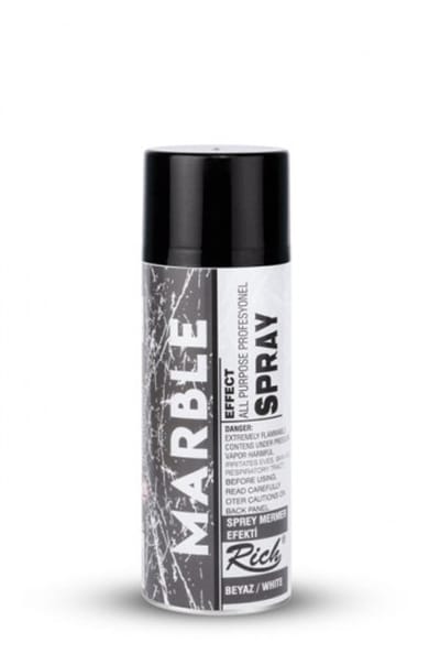 Rich Marmer Effect Spuitverf 200ml – Decoratieve Spuitbus voor Binnen & Buiten | Marmerlook op Hout, Glas, Metaal, Kunststof | Sneldrogende Verf – Wit