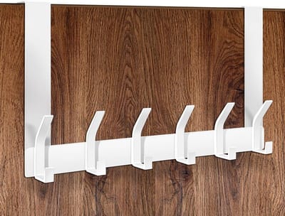 Zware Overdeurdeuren Haken - 12 Haken voor Kleding, Jassen, Tassen en Handdoeken (18 cm Lengte, Geschikt voor 4,5 cm Deuren) - Ideaal voor Badkamers, Slaapkamers en Kasten