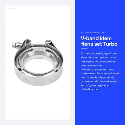 Dailygoods- V-band Klem Set - Roestvrij Staal - 2/2.5/3.5/4 Inch - Turbo/Uitlaat - Eenvoudige Installatie - Goede Afdichting - Uitlaatklem