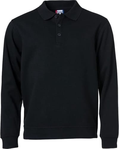 Clique Basic Polo Sweater 021032 - Zwart - 3XL