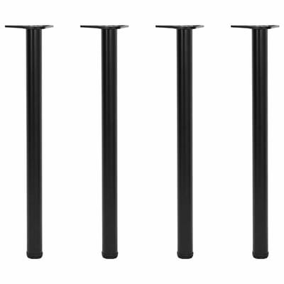 vidaXL - Tafelpoten - in - hoogte - verstelbaar - zwart - 870 - mm - 4 - st