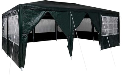 Partytent opvouwbaar - Paviljoen - Easy up - Waterdicht - met Zijwanden - Weerbestendig - Groen en wit