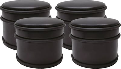 Benson Deurstopper - 4x - zwart-mat - D9 cm - 1,1 kg