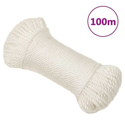 vidaXL - Werktouw - 3 - mm - 100 - m - polypropeen - wit