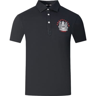 Aquascutum Aldis London Logo Black Polo Shirt