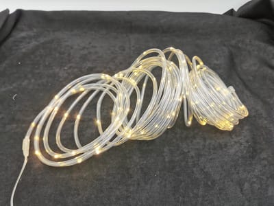 LD22-71 - Ledlooplicht slang, 100 witte leds, 10 meter, 8 programma’s, IP44. binnen/buiten