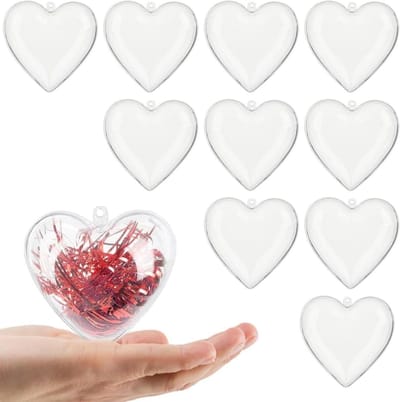 Hartvormige Doosjes - Opbergdozen Cadeaudoosjes - Kleine Spullen Opbergen - Doorzichtig ABS Materiaal - 10 stuks - Transparant