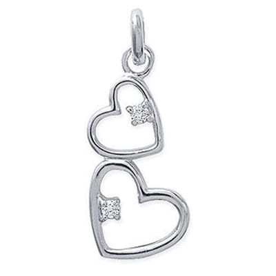 Blinx Jewels Zilveren Hanger Hart Steentjes Zirkonia