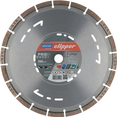 NORTON CLIPPER Diamant doorslijpschijf 4x4 Explorer D.350mm boring 25,4mm 3,2mm 12mm - 70184602093