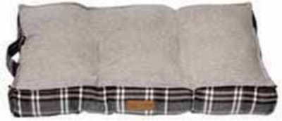 Topmast Derby Series Hondenkussen - Hondenmat - Dierenmat - Grijs & Zwart - XL - 103 x 83 x 13 cm UK Design