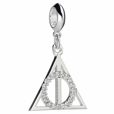 The Carat Shop - Harry Potter - Deathly Hallows Zilveren Relieken van de Dood Bedel met Kristalelementen