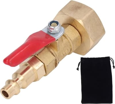 Sneladapter voor Winterklaar Tuinirrigatie - Messing Adapter 1/4in naar 3/4in GHT-draad - RV-jachten - Winterklaar uitblazen