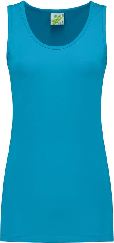 Lemon & Soda tanktop voor dames in de kleur turquoise in de maat L