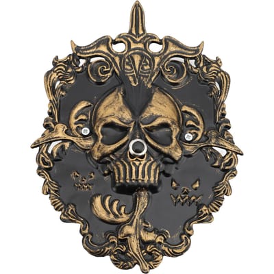 Schedel Deurbel Metaal Retro Kleur Decoratief Eng Skelet Deurbel Deurdecoratie voor Festival beige