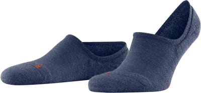 FALKE Keep Warm onzichtbar eenkleurig wol footies unisex blauw - maat 37-38