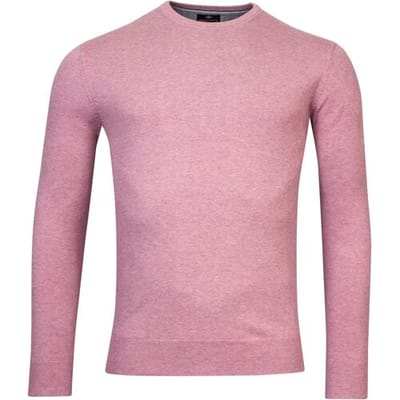 Baileys Trui Ronde Hals Single Knit Pima Cotton Lilac Melange / male