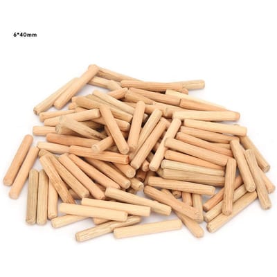 1 paquet de goupilles rondes cannelées pour le travail du bois (8 * 40 mm )