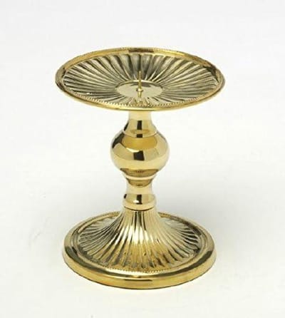 Messing Kandelaar - Gouden Decoratie - Sfeervol Huis - Gepolijst Oppervlak - Hoogte 15 cm - Goud
