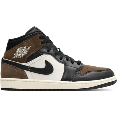 Jordan Aj1 Mid Sneakers Heren - Zwart - Maat 44.5 - Leer, Synthetisch