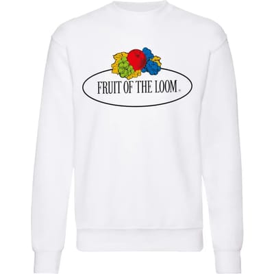 Sweatshirt Fruit of the Loom Vintage Large Logo Print