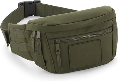 Bagbase - Heuptas - Heuptasje dames - Heuptasjes heren - Fanny pack - Money belt - Festival tasje - 2,5 liter - Polyester - groen