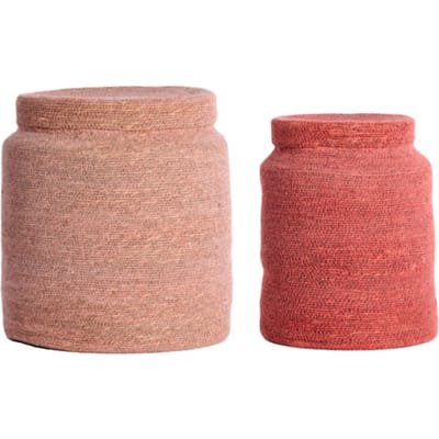 Light & Living - Mand BETANIA - Ø33x38cm - Roze - Set van 2