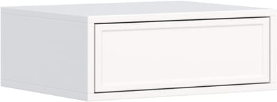 Selsey Velveto – Hangend nachtkastje met lade, wit, 50 cm
