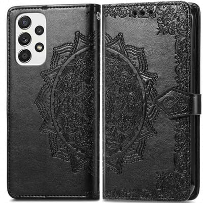 imoshion Hoesje - Geschikt voor Samsung Galaxy A53 - Mandala Bookcase - Zwart